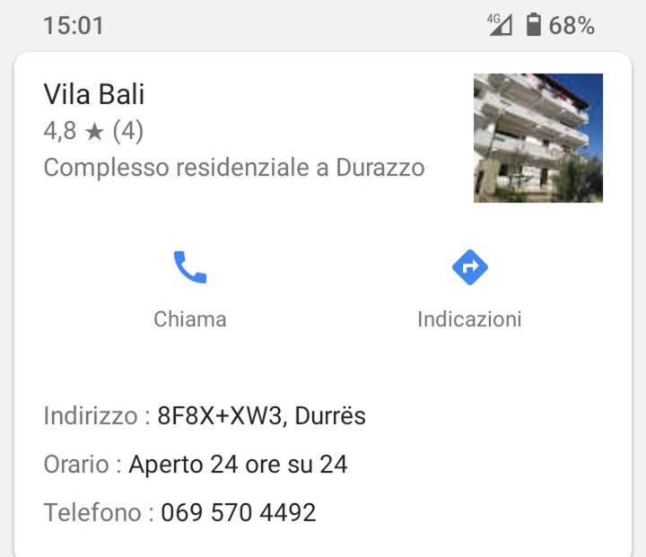 Vila Bali Durrës Extérieur photo
